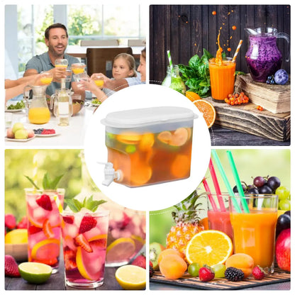 2.8L Cold Water Jug Large Capacity Cold Kettle with Faucet Beverage Dispenser Refrigerator Water Container For Summer Party
