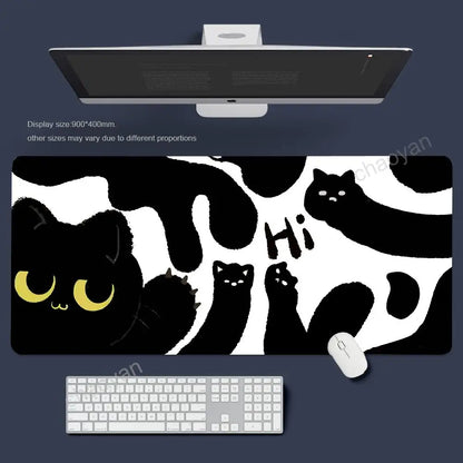 New line cute cat Mouse Pad Large Computer Office Game Table Mats XXL Rubber Anti-slip Gaming Keyboard Mousepads Long Desk Pads