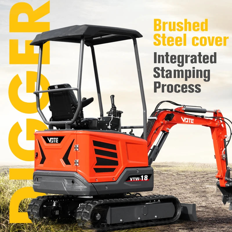 Mini Excavator  1 Ton  EURO 5 Kubota Engine  China Cheap 2 Ton  Crawler 1.8 Ton home Digger 3 T bagger farm For Sale customized