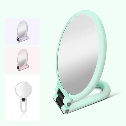10X 6-inch Round Mirror Magnifying Double Sided Makeup Vanity Mirrors Foldable Handheld Compact Mirror Beauty Cosmetic Tools