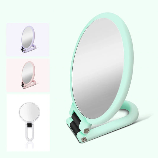 10X 6-inch Round Mirror Magnifying Double Sided Makeup Vanity Mirrors Foldable Handheld Compact Mirror Beauty Cosmetic Tools