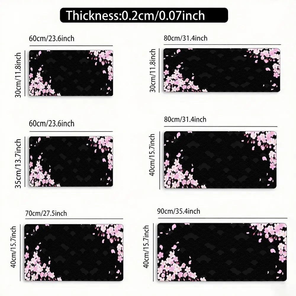 Blue Cherry Blossoms Mousepad Home Computer Table Large Pc Mouse Pad Art Sakura Keyboard Mause Rug Desk Mat Offices Accessories