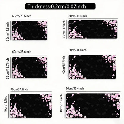 Blue Cherry Blossoms Mousepad Home Computer Table Large Pc Mouse Pad Art Sakura Keyboard Mause Rug Desk Mat Offices Accessories