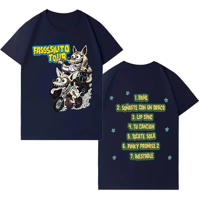 Rapper Lucho Rk La Pantera Ta Facil Tour Harajuku Print T-shirt 2026 Men Women Hip-hop Cozy Casual Cotton Tshirts Fans Gift
