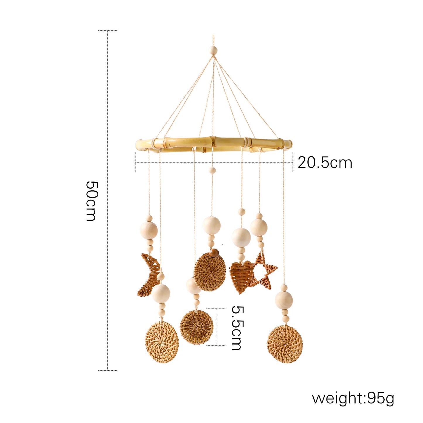 Baby Soft Felt Cartoon Wool Ball Seashell Rattles Hanging Bed Bell Newborn Mobile Crib Wooden Bracket Montessori Education Toys