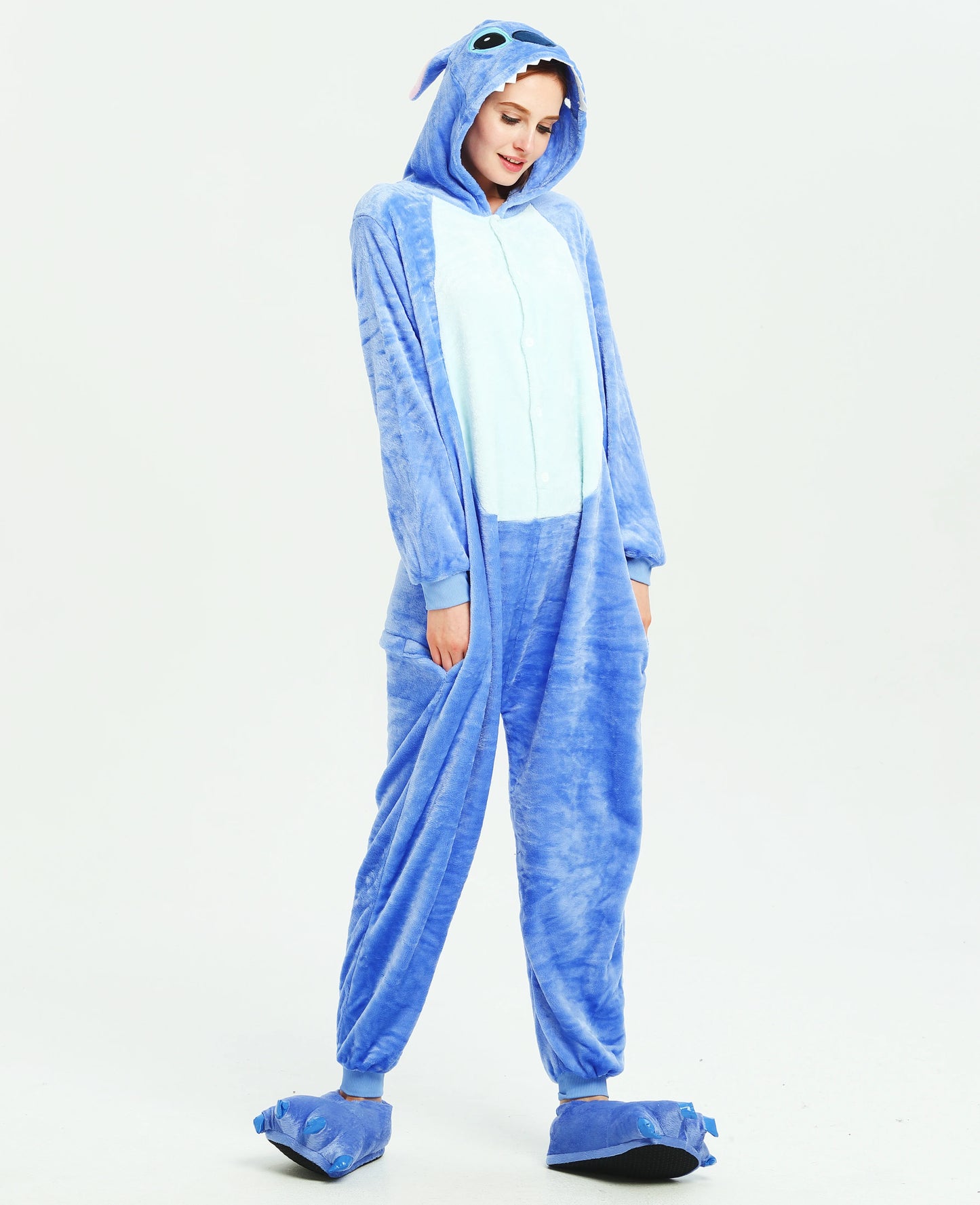 Kigurumi Stitch Cartoon Pajamas Onesies Adults Women Men Animal Pyjamas Jumpsuits Christmas Halloween Cosplay Party Costumes