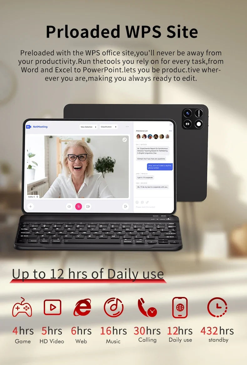 2025 Global Version Pad 7S Pro Ultra Snapdragon 8GEN3 Android 14 Tablet 11Inch HD 22GB+2TB 20000 mAh 5G Dual SIM Wifi Tables PC