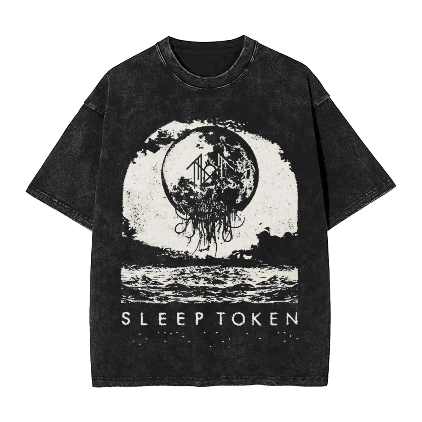 Sleep Rock Music Tokensd Even In Arcadia T Shirt Hip Washed Short Sleeve High Street T-Shirt Fashion for Men Women Streetwear