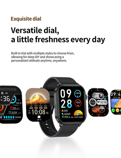 LIGE NEW Smart Watch Daily Monitoring Voice Assistant Wireless Call Notification Music Control Men Women Waterproof Smartwatch