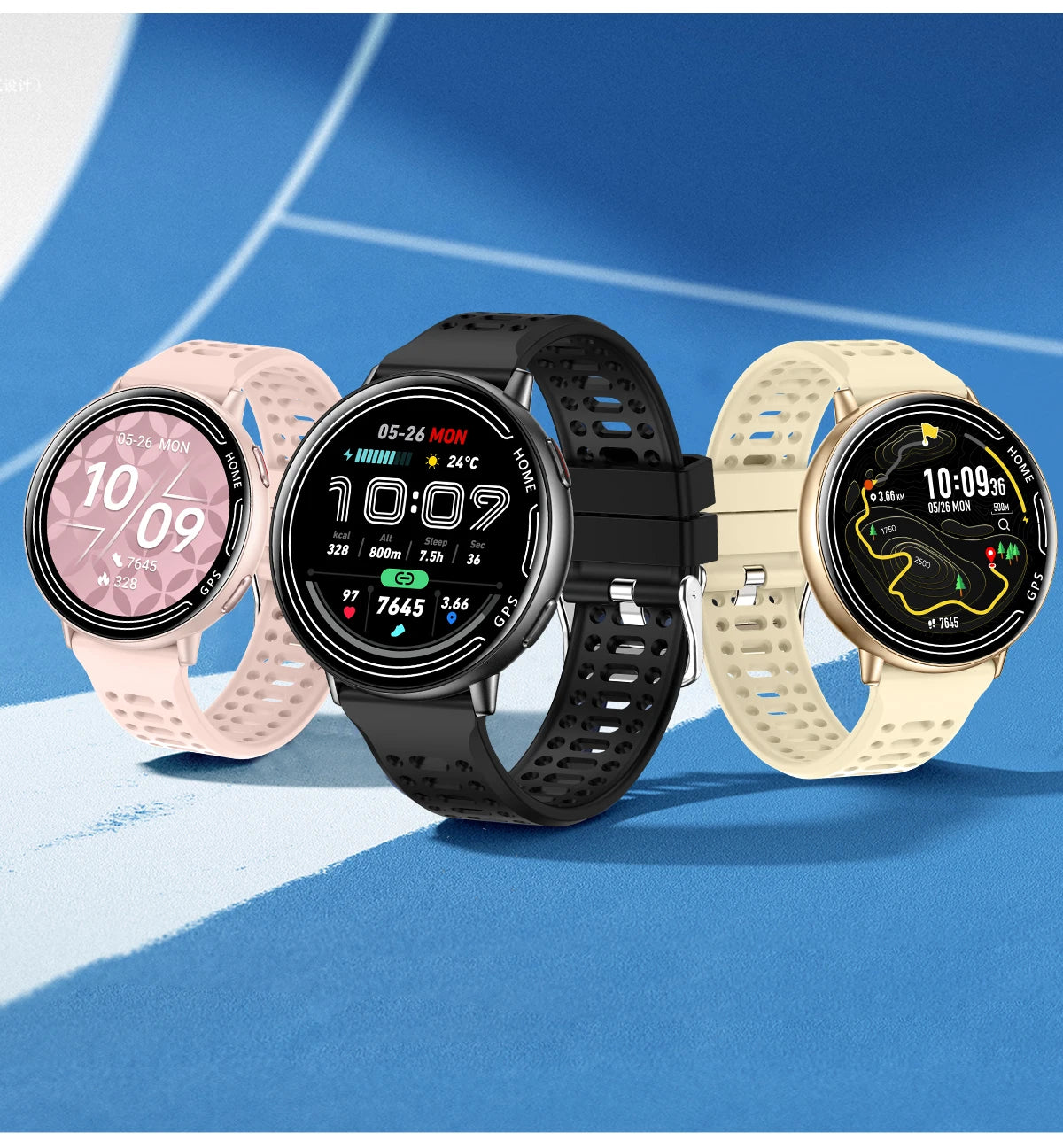 Smart Watch for Men Women Built-in GPS Fitness Watch with BT Calls 100+ Sport Modes IP68 Waterproof Smartwatch for Android iOS