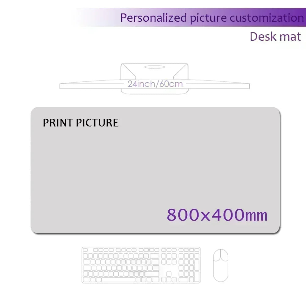 DIY custom image gaming mouse pad, large desk pad 90X40cm high-definition personalized anti slip washable home and office