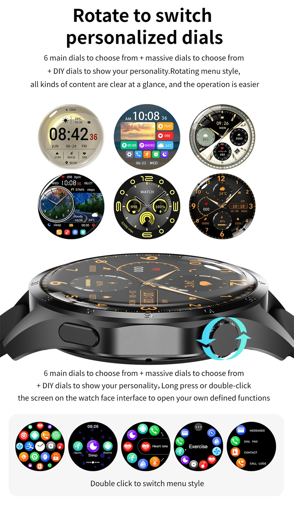 2025 New Smart Watch Men Watch 4 Pro1.53 inch AMOLED HD Screen BT Call GPS sports NFC Health Monitoring Smartwatch Mens Watch