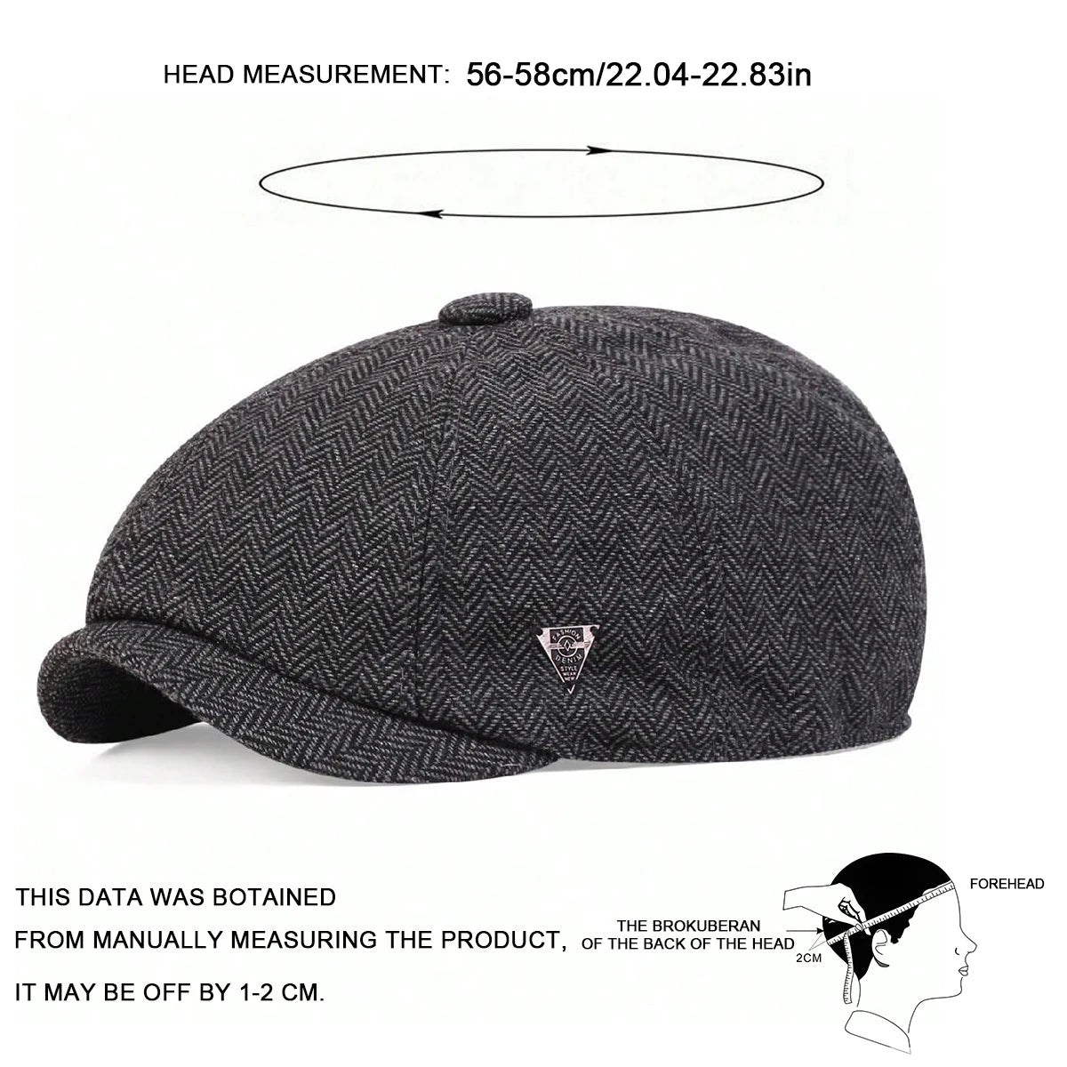 Unisex FASHION DENIM Letter Label Herringbone Newsboy Caps Men British Painters Hats Spring and Autumn Berets Hip Hop Berets