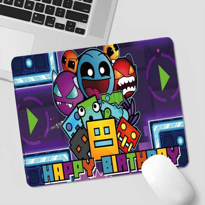 Cartoon Geometry Dash Video Game Office Student Gaming Thickened Large Pad Non-slip Cushion Mouse Pad for PC Computer Table