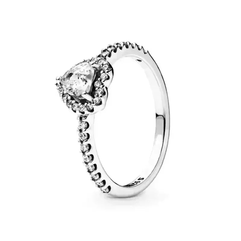 Hot selling new925 sterling silver ring, sparkling exquisite plum blossom ring, square adjustable ring, women's jewelry gift