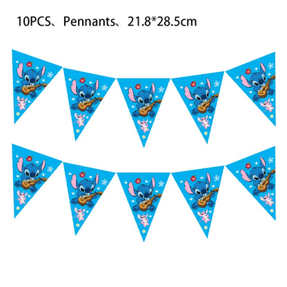 Stitch Party Supplies For Child Lilo And Stitch Birthday Party Decorations Balloons Banner Tablecloth Backdrop Tableware