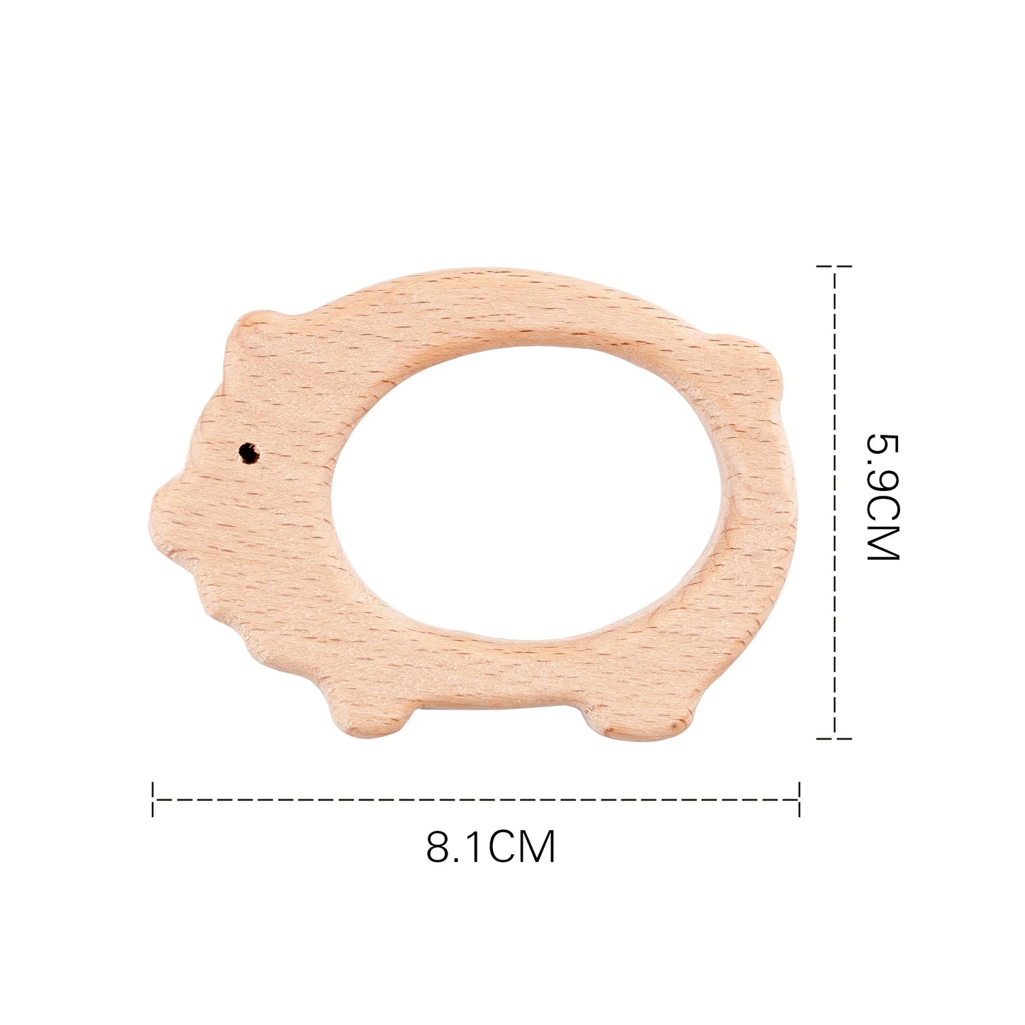 10pc Baby Wooden Teether Beech Bee Pacifier Teeth Pendant Wooden Baby Gym Toys Montessori Animals Baby Products Newborn Gift Kid