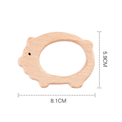 10pc Baby Wooden Teether Beech Bee Pacifier Teeth Pendant Wooden Baby Gym Toys Montessori Animals Baby Products Newborn Gift Kid