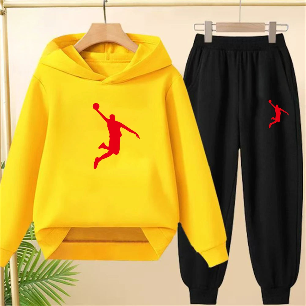 Children's Top and bottom Number 23 Basketball Hoodies Girls Boy age 3-12 Coat Casual Toddle Sweatshirr Hood autumn clothing