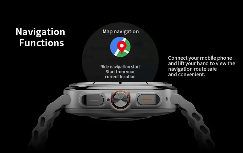 Smart Watch 8 Ultra 2025 Color Matching GPS Compass Smart Watch BT call NFC IP68 Waterproof 4GB Health monitoring Reduction 100%