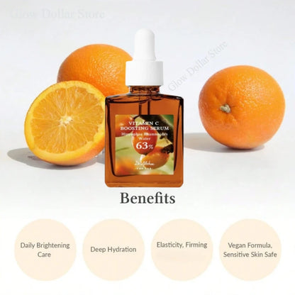 Facial Essence Vitamin Boosting Serum,Soothing Deep Hydration, Brightening Gentle Vitamin C Serum 30ml Korean Skin Care Products