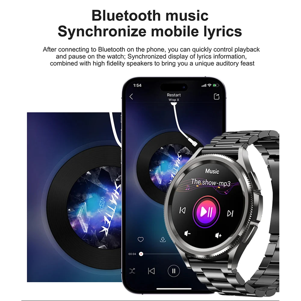 2025 New Smart Watch 6 Classic Smart Watch Fashion Men Sports Fitness Waterproof Heart Rate AMOLED HD Bluetooth Call Smartwatch
