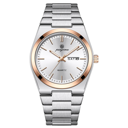 PAAZOMU Luxury Quartz Man Wristwatch Sport Men Watches Waterproof Luminous Date Week Stainless Steel Men's Watch Male Reloj