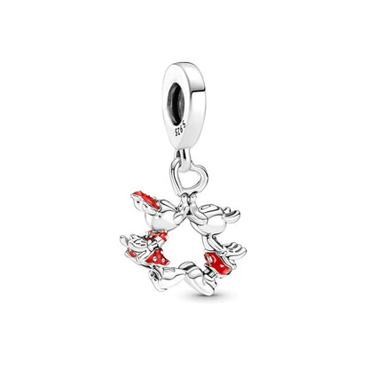 Hot Sell 925 Silver DIY Beads Jewelry Charms Bracelet Mickey Minnie Princess Christmas Stitch Robots Marvel Cute Miniso Disney