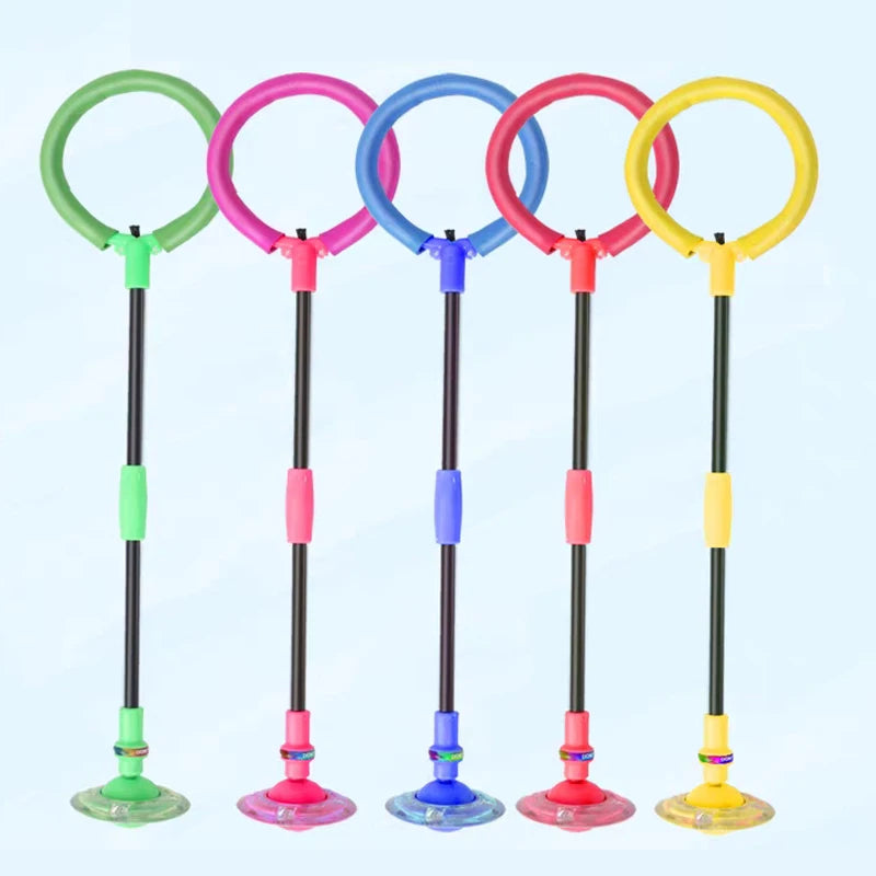 One Foot Flashing Skip Ball Jump Ropes Kids Glowing Bouncing Balls Sports Swing Ball Children Fitness Playing Child-parent Games