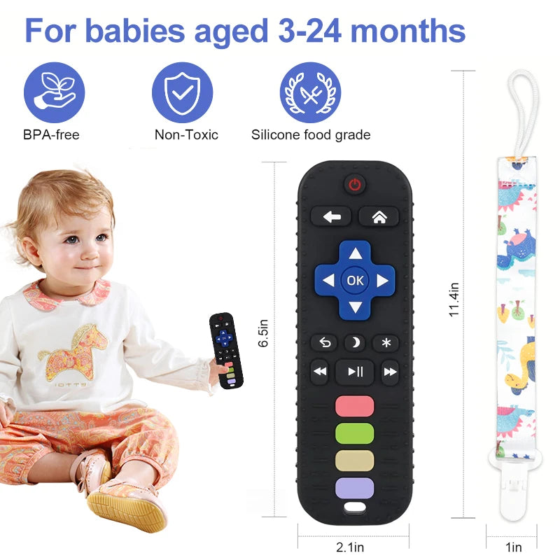 Baby Silicone Teether Toy TV Remote Control Shape Teething Chewing Toy soothing teething Pain Kids Teething Toy Baby Accessories
