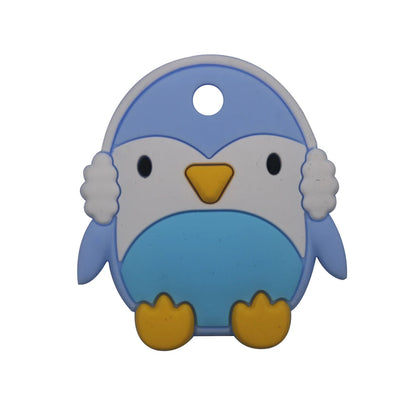 Baby Teethers Silicone Teething Toy 1pc DIY Pacifier Clips Accessories Cartoon Penguin  Kids Product Food Grade Silicone Goods