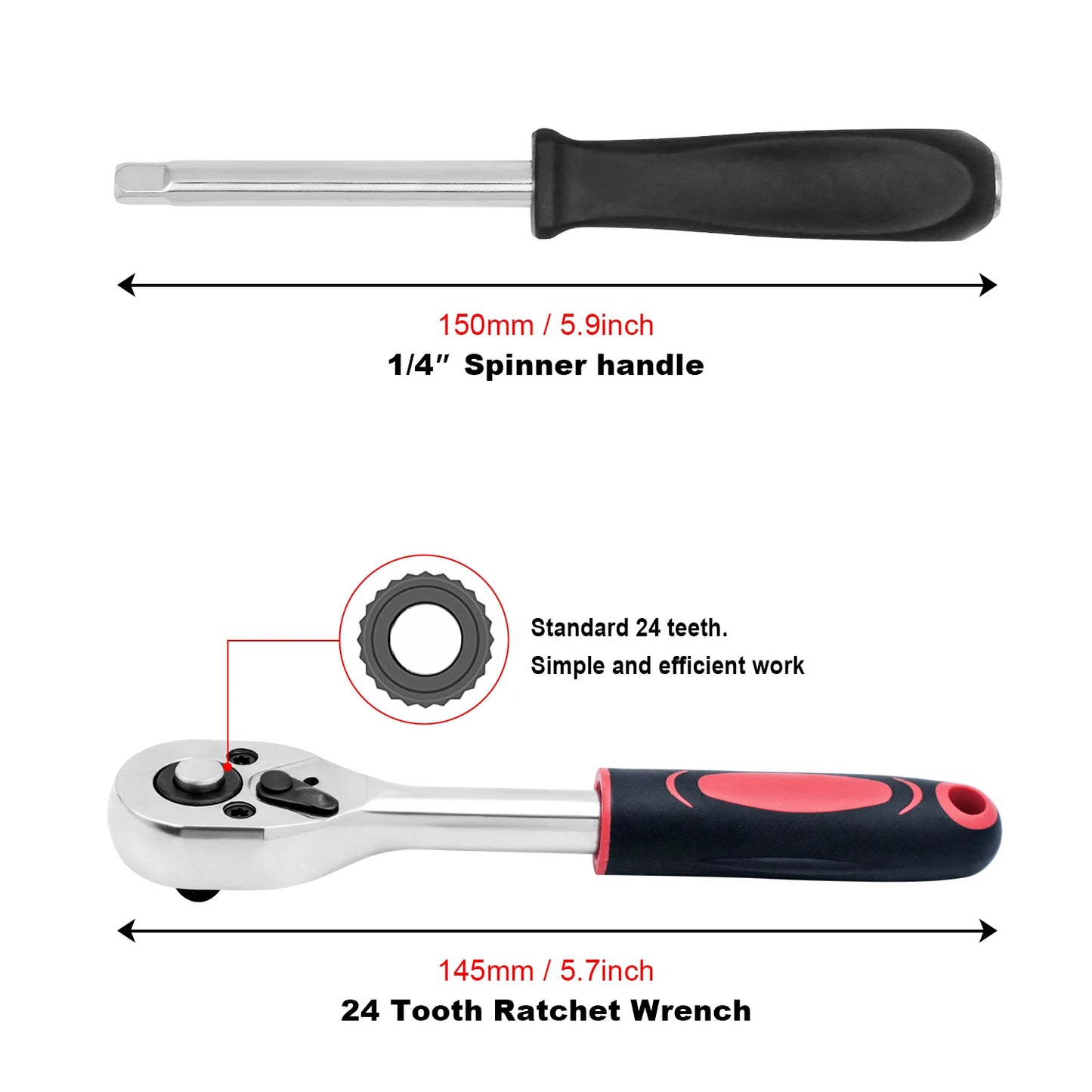 Motorcycle Repair Tool Kit 1/4-Inch Socket Set Car Repair Tool Ratchet Torque Wrench Combo Auto Repairing Set Mechanic Tools