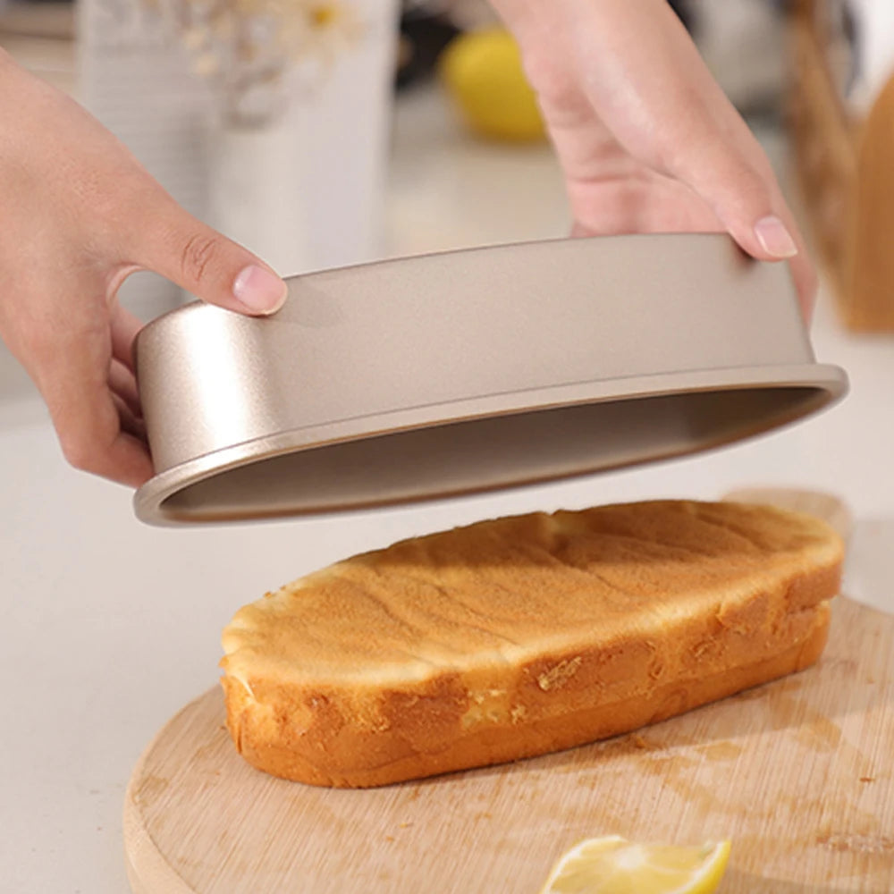 23Cm Oval Non-stick Pans Carbon Steel Cheesecake Bread Loaf Baking Mold Tin Tray Baking Tool Kitchen Accessories