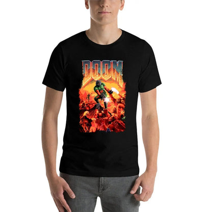 Zombies Games With Gunner Cover T-Shirt street wear kawaii clothes hippie clothes cotton man t-shirts mens designer t shirt