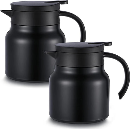 Black stainless steel stew teapot, home insulated cup, office coffee pot, portable water bottle
