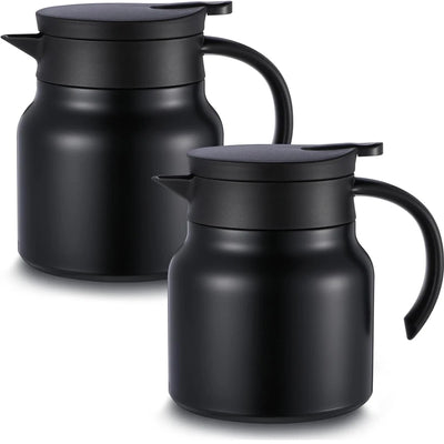 Black stainless steel stew teapot, home insulated cup, office coffee pot, portable water bottle
