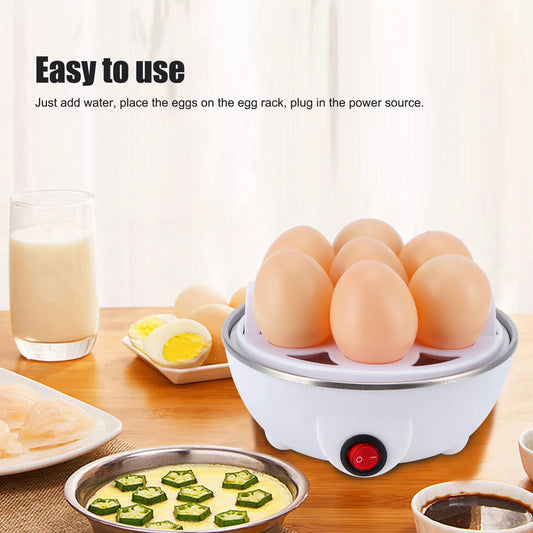 Multifunction Electric Egg Cooker Single Egg Boiler Kitchen Steamed Rapid Breakfast Cooking Appliances 110-220V