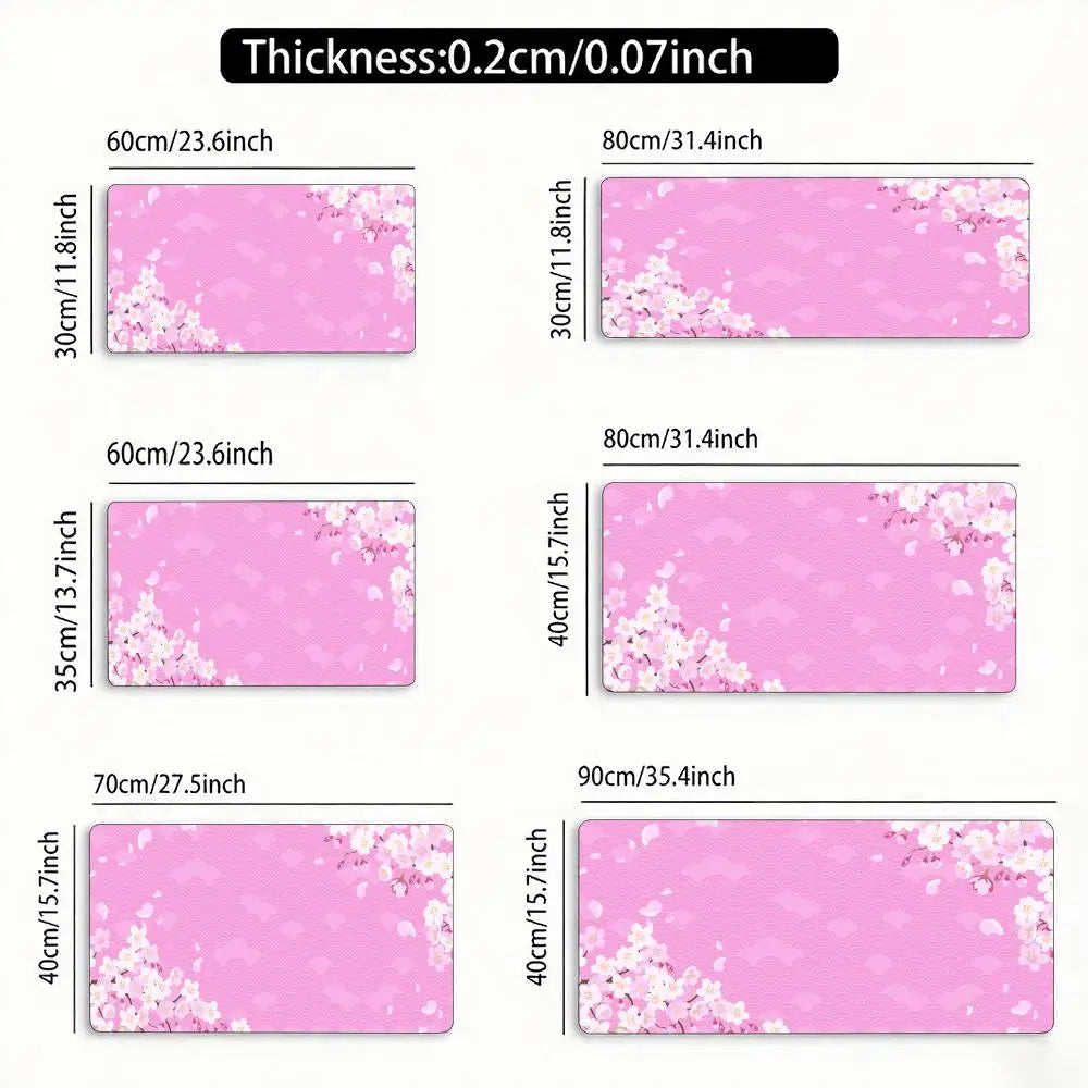 Blue Cherry Blossoms Mousepad Home Computer Table Large Pc Mouse Pad Art Sakura Keyboard Mause Rug Desk Mat Offices Accessories