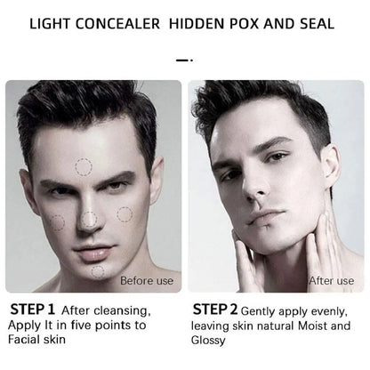 1/2PCS Men Makeup Cream Face Concealer Oil Control Make Up Lazy Cream Moisturizer Toning Cream Conceal Pores Covering Foundation
