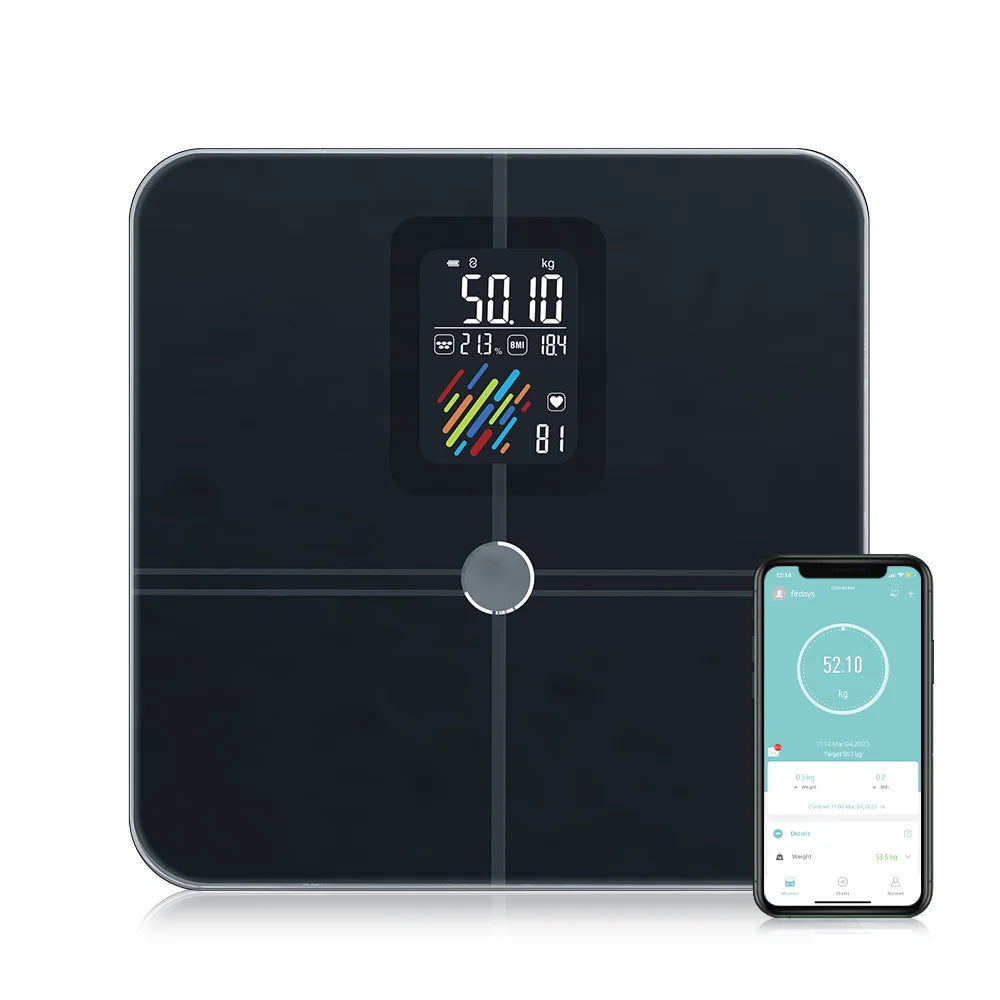 TFT Screen Body Weight Scales,Body Fat Scales,Smart BMI Scales Fat Water and Muscle,Weight Scales with 16 Body data Heart