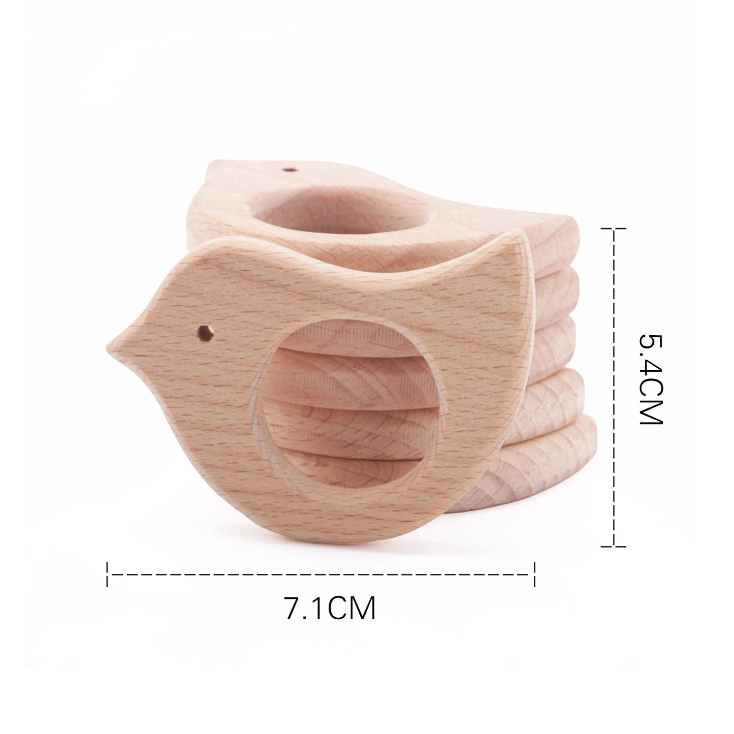 10pc Baby Wooden Teether Beech Bee Pacifier Teeth Pendant Wooden Baby Gym Toys Montessori Animals Baby Products Newborn Gift Kid