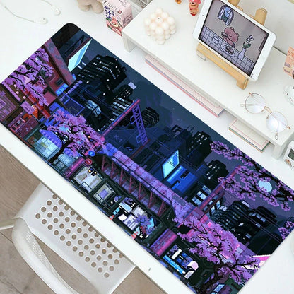 City Street Print Art Gaming MousePad Computer Laptop Gamer Table Mats Anti Slip Soft Mouse Pads for Home Office Accessories