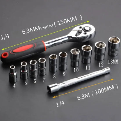 12 Pcs Set Wrench Socket Set Motorcycle Bicycle Repairing Tool Hardware Car Boat Auto Repair Tools Bike Multitool Bike Tool Kit