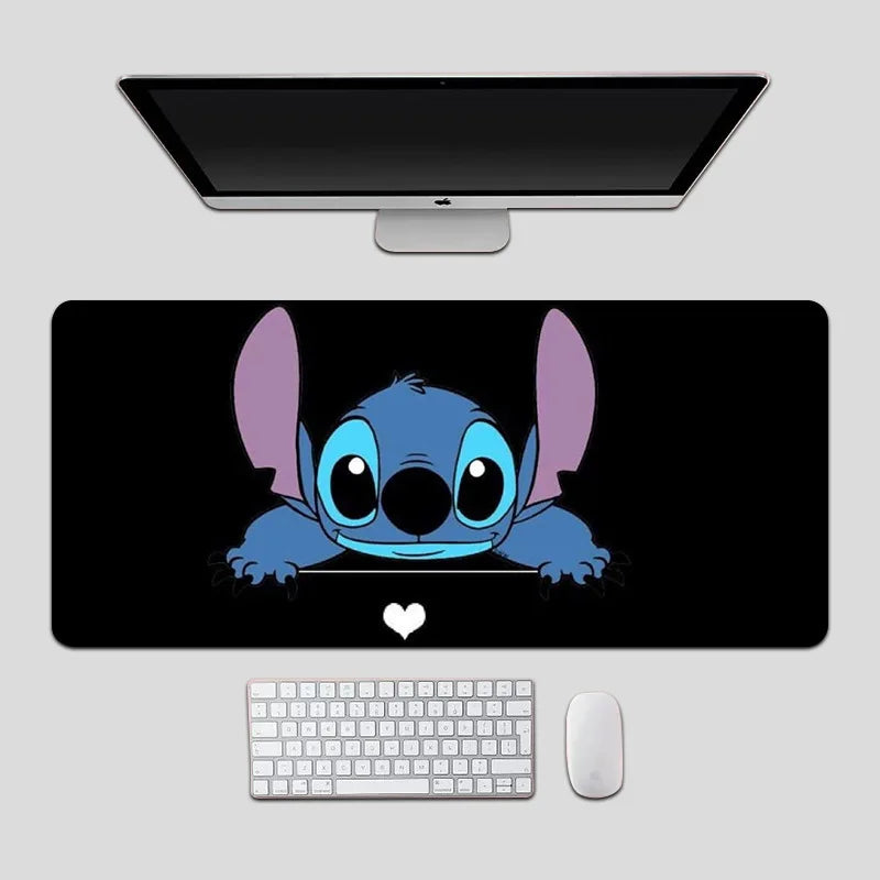Oversized Stitch Pu Leather Mouse Pad Children and Students Cartoon Book Table Mat Anime Home Office Keyboard Pad Cute Wrist Pad