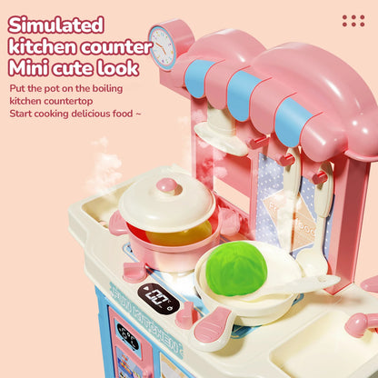 Simulated Kitchen Toy Play Set Miniature Food Pretend Play House Appliance Laundry Cookware Children Role-Playing Toys Girl Game