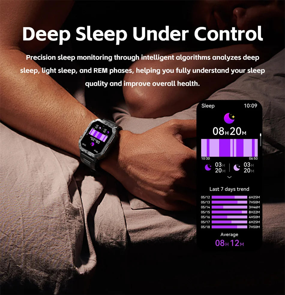 Smart Watch 2.01 Inch Screen Bluetooth Call 1000mAh Voice Assistant Watch Sport Fitness 3ATM Waterproof Smartwatch For Men 2025