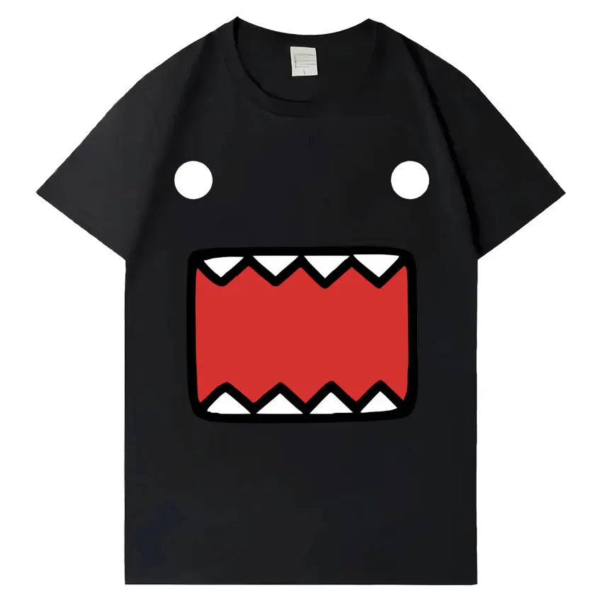 Domo Kun Funny Meme T Shirts Men's Women Clothes Classic Cotton Casual Tee Shirts Short Sleeve Oversized T-shirt Tops Streetwear