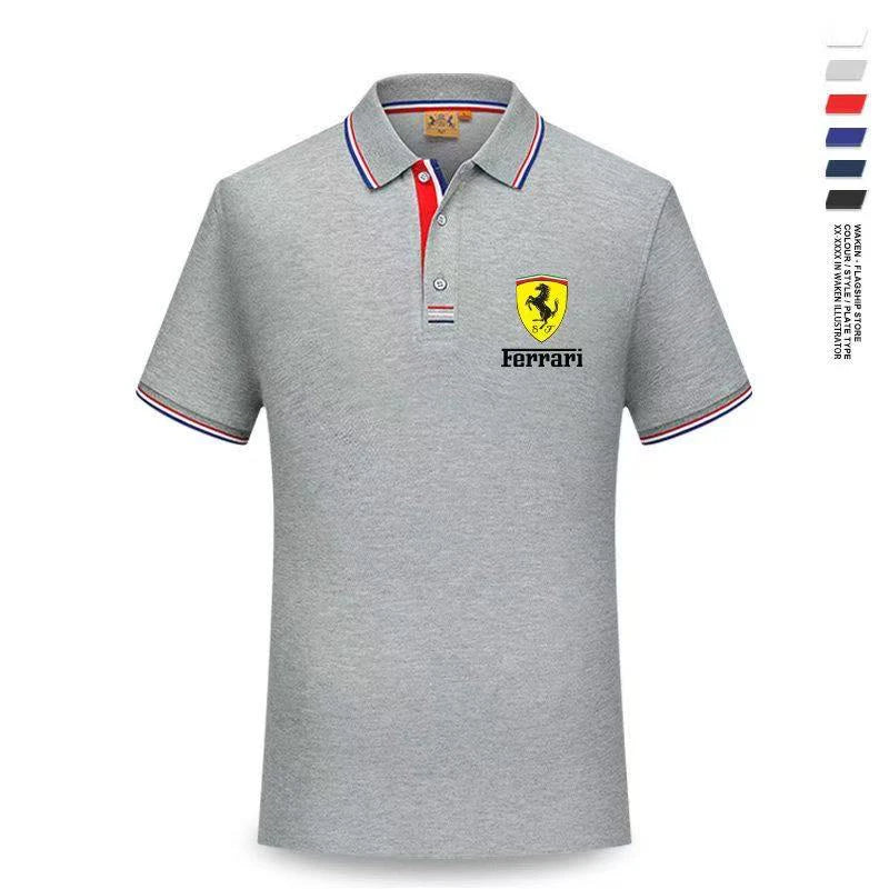 For Ferrari F430 Stradale 458 488 612 F12 High Quality F1 Racing Team Sport Training Short-sleeved Summer Men Women POLO T-shirt