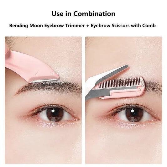 Wholesale Eyebrow Trimming Knife Eyebrow Face Razor For Women Professional Eyebrow Scissor With Comb Brow TrimmerScraper Accesso