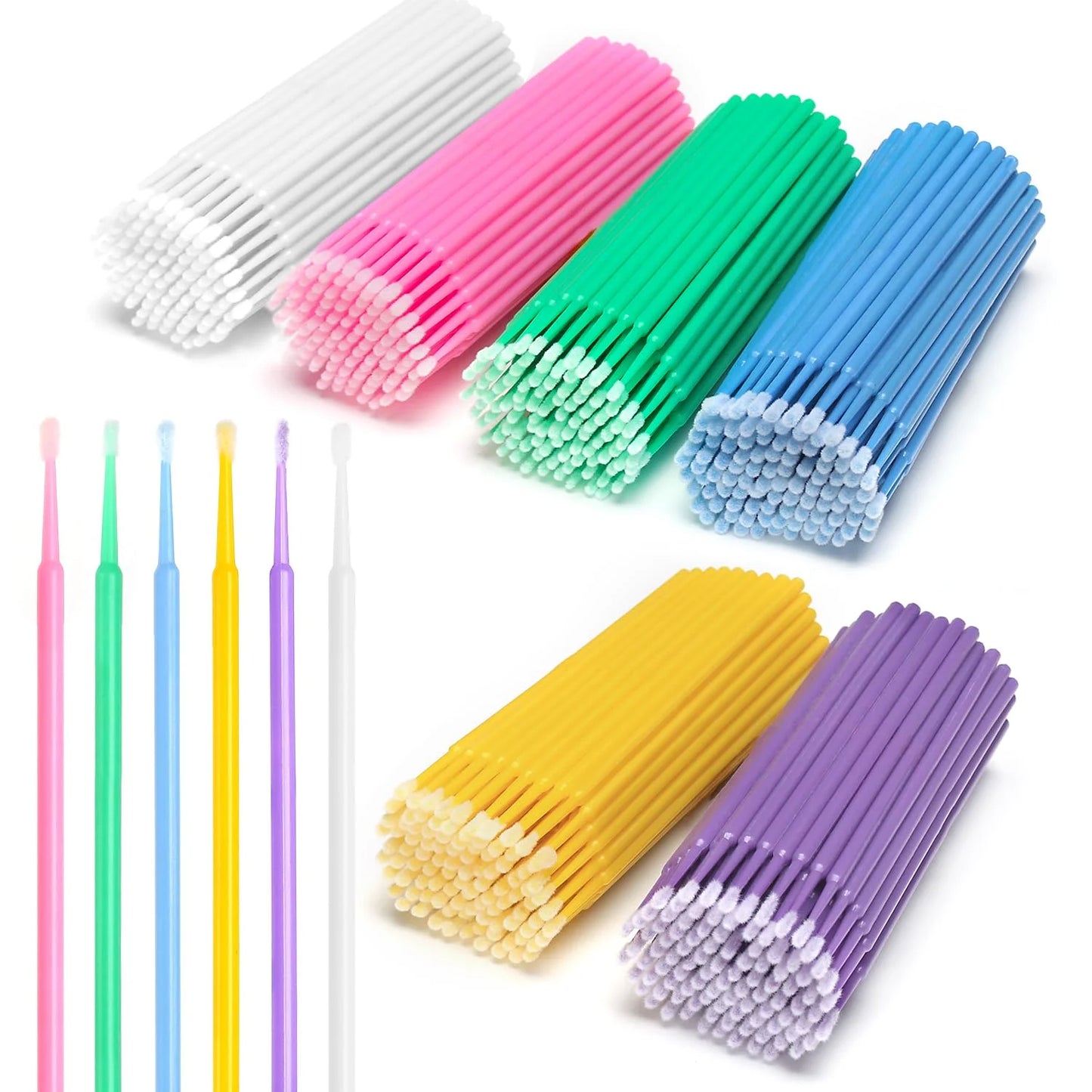 YSDO Nano Cotton Swab 100pcs Micro Eyelash Brushes Individual Lash Removing Swab Makeup Brush beauty care Tool Cosmetics